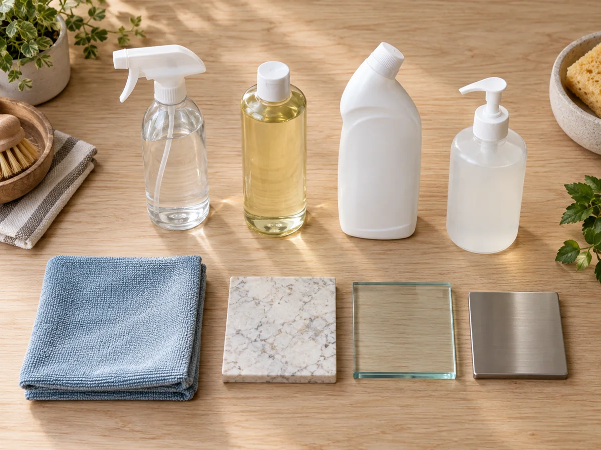 How to Choose Cleaning Products by Surface — illustrative scene